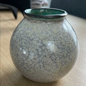 Speckled Ceramic Vase Guoda Hollander 3.75 inches tall 2 inches diameter of top
